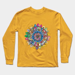 Multicolor mandala design for mandala lovers Long Sleeve T-Shirt